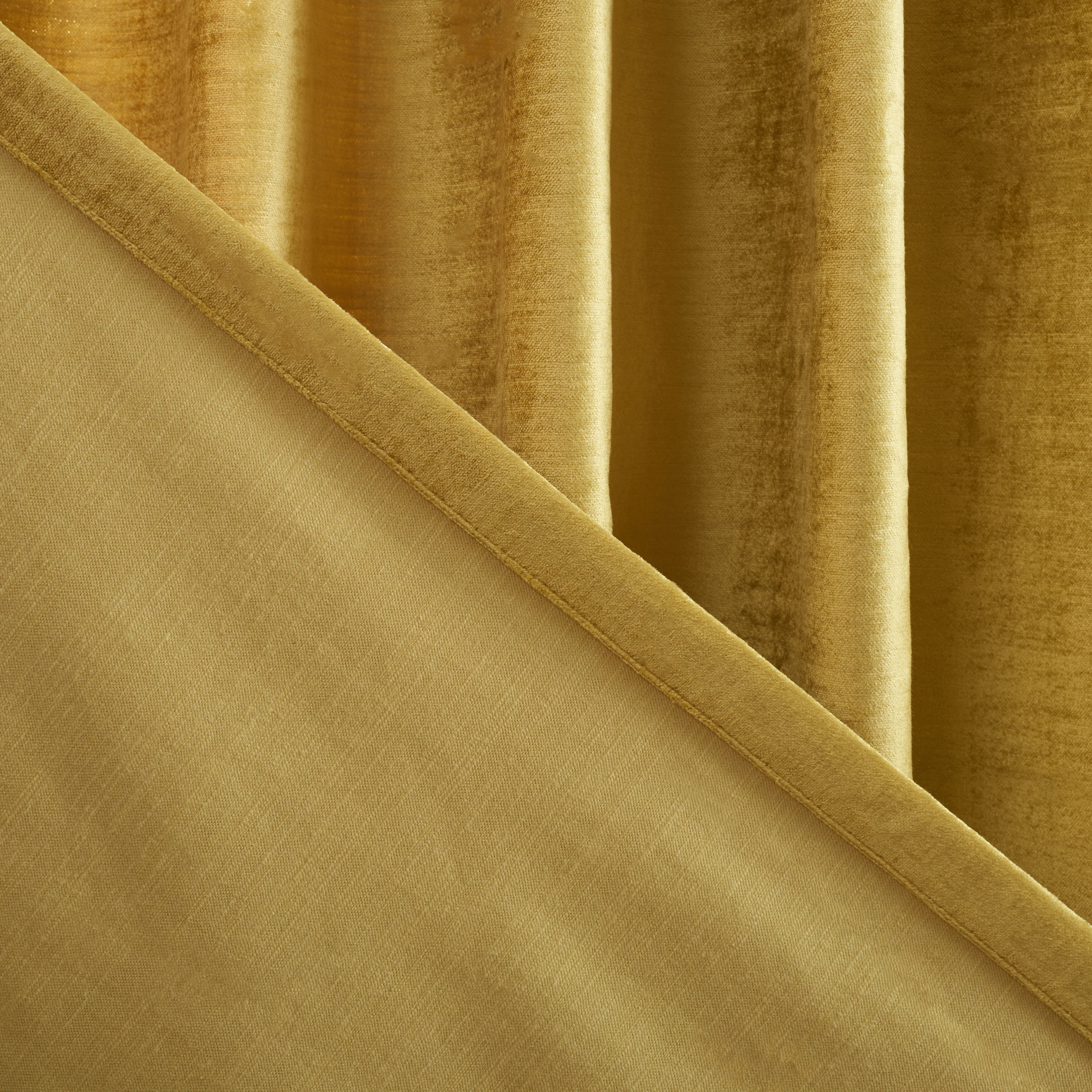 SAFAVIEH Rosedale Glam Yellow Solid Tab Top Blackout Curtains, 52" x 96"