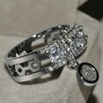 thumbnail image 3 of K-KED Gorgeous 925 Silver Rings Round Cut Cubic Zirconia Women Wedding Delicate Jewelry Sz 6-10-Silver-12, 3 of 6