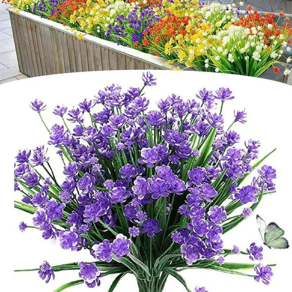 2*Artificial Flowers Clearance! Outdoor Artificial Flowers Outdoor Artificial Flowers Outdoor Artificial Flowers Realistic Indoor or Outdoor Decoration Artificial Flowers (2 Bunches)