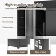 thumbnail image 4 of 346H Metal Locker Storage Cabinet with Lock Small Lockable Employees Locker with Adjustable Shelf and Feet Steel Single Door Lockable Cabinet for Home School Office Gym Black, 4 of 9