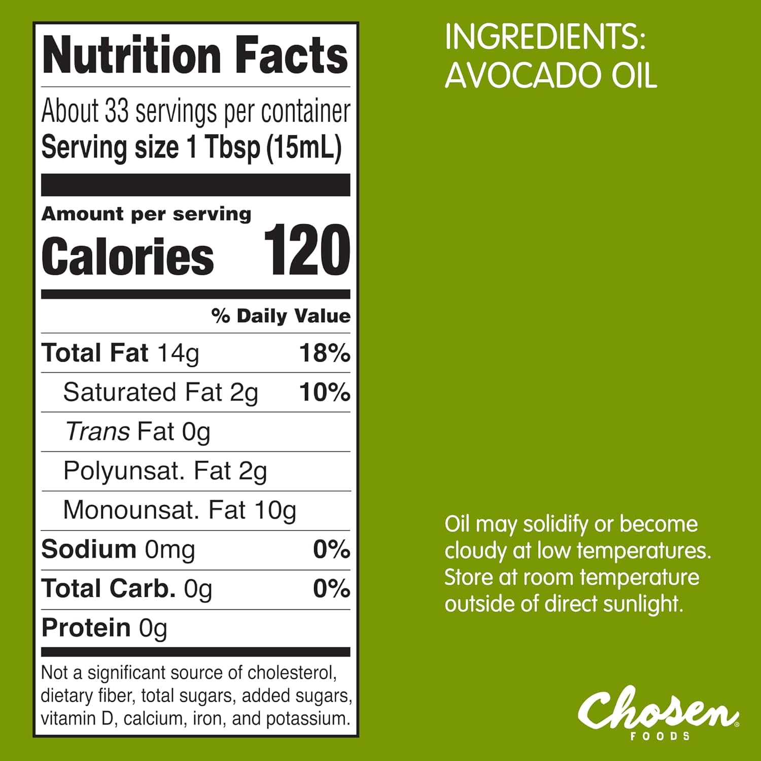 Chosen Foods 100% Pure Avocado Oil, 16.9 fl oz, (Pack of 6)