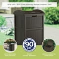 thumbnail image 4 of Suncast Resin Hideaway Outdoor Trash Can with Latching Lid, Java, 4 of 9