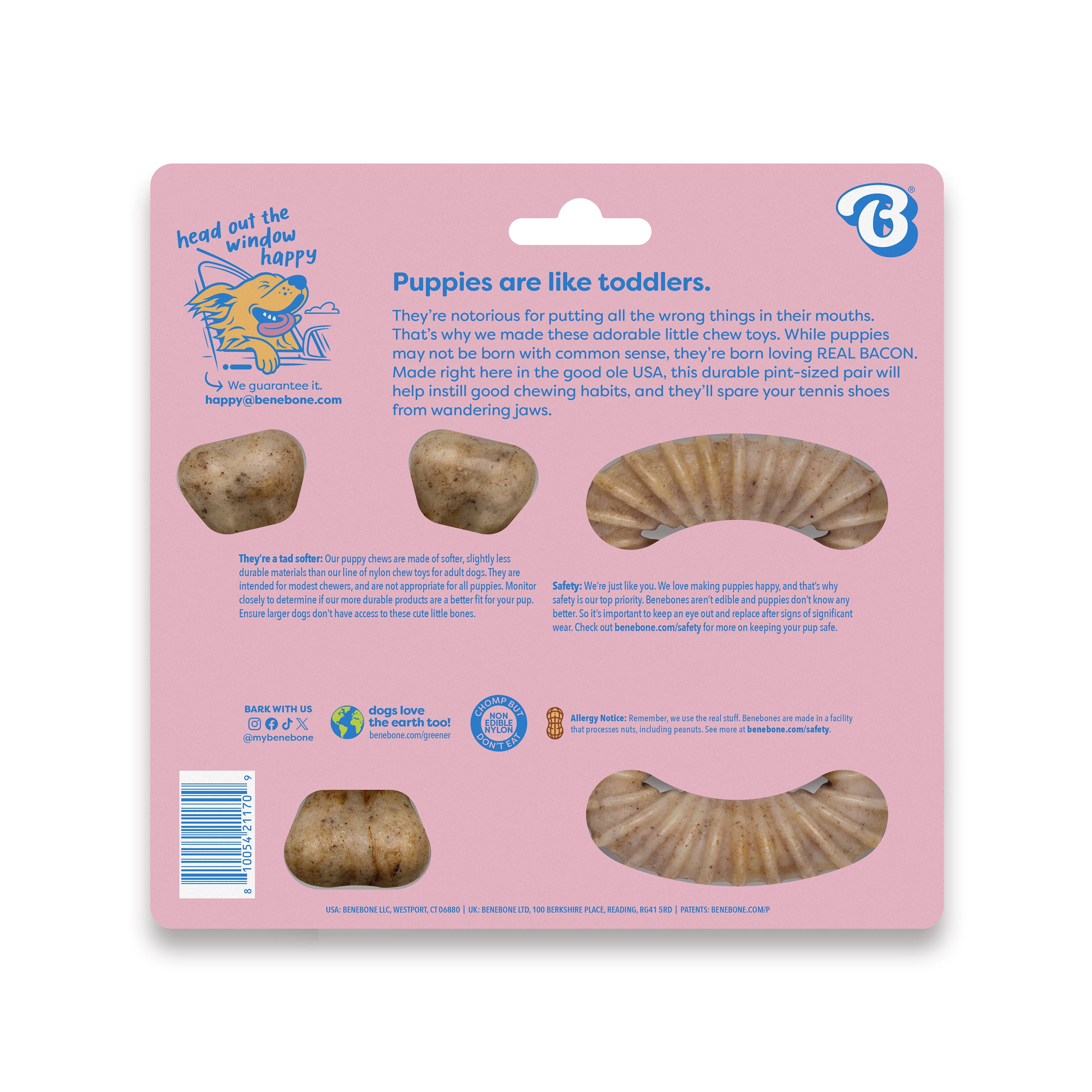 Benebone Essentials Puppy 2-pack Wishbone & Dental Chew Bacon Tiny