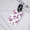thumbnail image 5 of Luggage Tags for Suitcases, Fujiman Orchids Flowers Leather Bag Luggage Tags ID Label Tags Privacy Protection Travel Bag Labels, 5 of 6