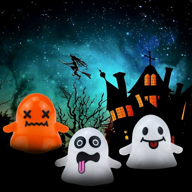 Xihbxyly Juguetes de Cuerda para Halloween, Divertido Set de Novedades, Calavera Pirata Saltarina y Globo Ocular, Recuerdo de Fiesta de Halloween, Relleno para Bolsas de Golosinas, Plástico Duradero,