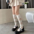 thumbnail image 6 of Milue Lace High Tube Knee Calf Socks Female Cute Long Tube College Style Stockings, 6 of 21