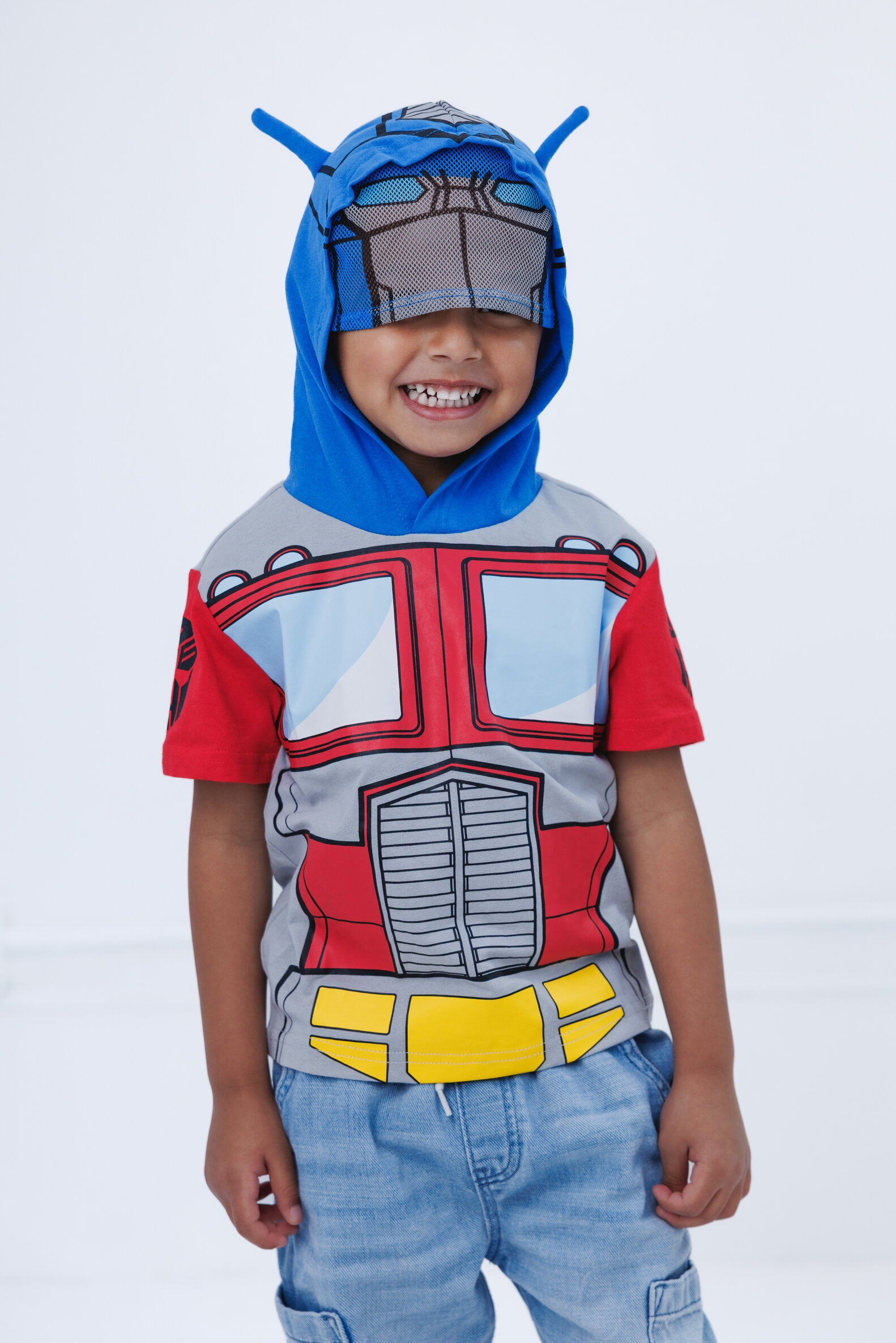 Transformers Optimus Prime Hooded Cosplay T-Shirt Toddler to Big Kid