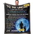 thumbnail image 1 of LHSHID Custom Blanket for Dad from Son Soft Personalized Blanket for Papa Grandpa from Grandson Customize Sherpa Blanket for Uncle from Niece 60"x80", 1 of 7