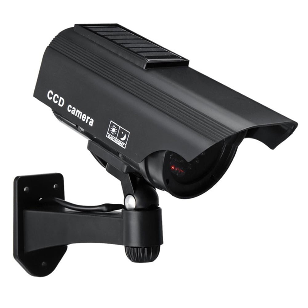 Dummy Security Camera, Fake CCTV Surveillance System with Realistic Red