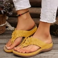 thumbnail image 3 of Platform Orthopedic Slides Sandals for Women 2025 Beach Summer Comfortable Wedge Flip Flops Dress Slip on, 3 of 6