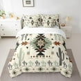 thumbnail image 2 of Homewish Vintage Western Aztec Twin Bedding Sets 7-Piece for Adult, Hippie Cactus Plant Bedding Comforter Set, Rustic Farmhouse Reversible Sheet Sets, Breathable Home Decor, 2 of 7