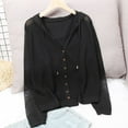 thumbnail image 2 of Htigea Clearance Womens Hooded Oversized Cardigan Sweaters Fall Knit Coatigan Trendy Open Front Sweater Coat Black 3XL, 2 of 8