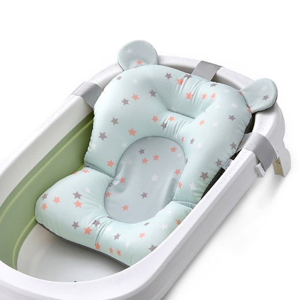 TORUBIA Baby Bath Pillow, Infant Bath Pad Newborn Anti-Slip Bath Cushion Floating Bather Bathtub Pad for Baby