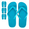 thumbnail image 2 of 50 Pairs of Bulk Wholesale Flip Flop Sandals for Women, Weddings, House Guests, Indoor and Backyard Outdoor – 50 Pairs of Flexible Flip Flop Sandals for Women in Teal Blue, 2 of 5