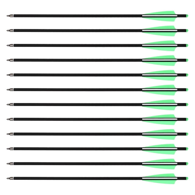 12pcs Mixed Carbon Arrow Training Arrow Outdoor Archery Arrow With Crescent Tail