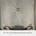 thumbnail image 5 of Hunter - Jupiter Star 18-light Brushed Nickel, Extra Large Pendant Light, Dimmable, Sputnik Shaped, for Bedrooms, Dining, Living Rooms - 19344, 5 of 7