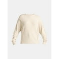 thumbnail image 4 of Time and Tru Women's Seamed Sweater with Long Sleeves, Midweight, Sizes XS-XXXL, 4 of 4