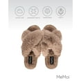 thumbnail image 6 of Women's MeMoi MZP05445 Beverly Faux Fur Open Toe Plush Slipper (Taupe L), 6 of 7