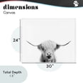 thumbnail image 4 of Stupell Industries Southwestern Scottish Cow Portrait Canvas Art, 30 x 24, by Leah Straatsma, 4 of 8