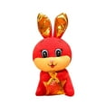 thumbnail image 4 of Cute Rabbit Stuffed Animal Doll Toy, Plush Animal Doll, Festival Supply ,Rabbit Figurine ,Chinese New Year Doll, for New Year Living Room D, 4 of 8