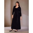 thumbnail image 2 of Plus Size Scoop Neck Shimmery Maxi Dress, 2 of 7