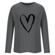 thumbnail image 4 of ICHUANYI Clearance Women Classic Floral Print Crewneck Long Sleeve Loose Tops Blouses Shirt(Gray, XXL) ICHUANYI WER2023081115014, 4 of 5