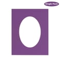 thumbnail image 2 of Dark Purple Acid Free 6x7.5 Oval Picture Frame Mat with White Core Bevel Cut for 3x5 Pictures -, 2 of 3