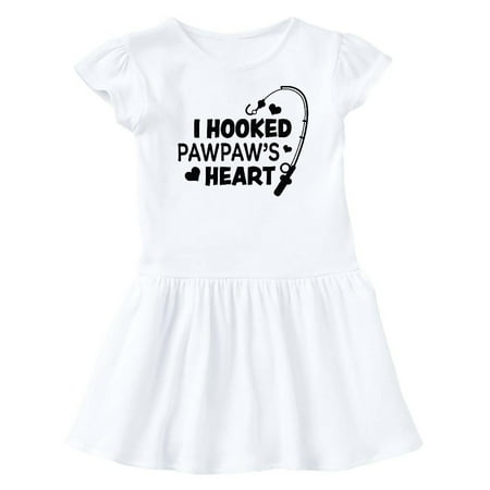 

Inktastic I Hooked Pawpaw s Heart with Fishing Rod Gift Baby Girl Dress