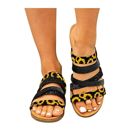 

Flip-Flops Ladies Sandals Hollow Flat Sandals Cross-border Back Zipper Women s Shoes