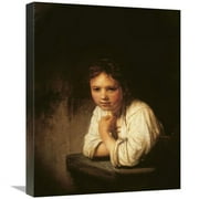 Global Gallery  22 in. Girl at Window Art Print - Rembrandt Van Rijn