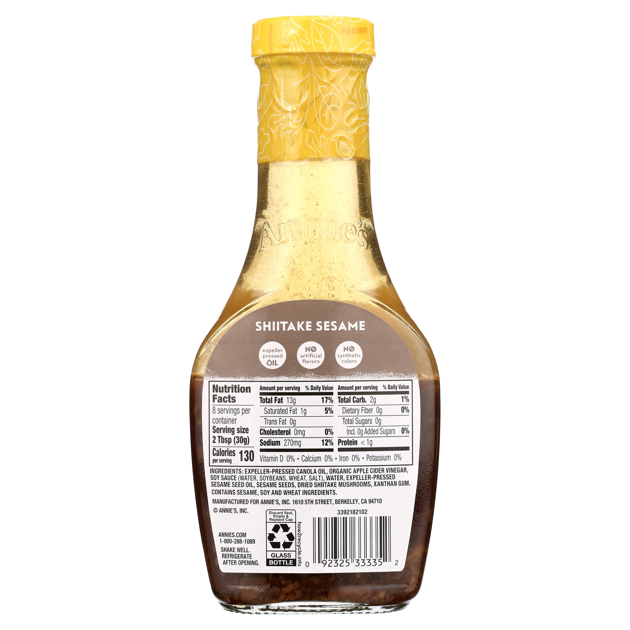 Annie's Shiitake Sesame Vinaigrette Salad Dressing, Vegan, 8 oz.