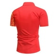 thumbnail image 4 of CEHVOM Hommes Été Décontracté Boutons Col Rabattu Manches Courtes Chemise Ample Hauts, 4 of 5