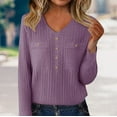 thumbnail image 1 of Winter Plus Size Fall Sweaters for Women Women's V Neck Cut Sweater With Buttons Soft Wool Knit Pullover Slim Fit Base Layer For Daily Wear, 1 of 4