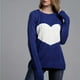 thumbnail image 2 of Mujer Moda Amor Mangas largas Cuello redondo Tops sueltos Blusa Suéter de punto Fridja  hjk1507, 2 of 5