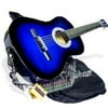 Directly Cheap 38" Acoustic Guitar Starter Beginner Package - Blue