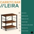 thumbnail image 2 of Mubson Carrito de Bar con 3 Niveles. Mesa Auxiliar para Cocina Leira, 2 of 5