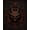 Black, Pattern 3, variant on ODIKA 8'x10' Washable Area Rug Vivid Orange Black Gothic Skull Cracks Design Intricate Geometric with Fiery for Living Room, Under Sectional, Family , Durable, Non-Slip