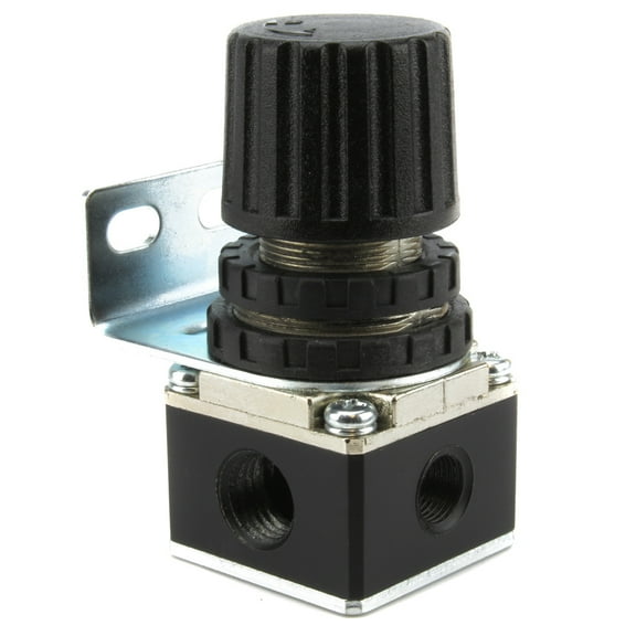 1/4" Air Compressor In Line Compressed Air Regulator Mini with Wall Mount Bracket