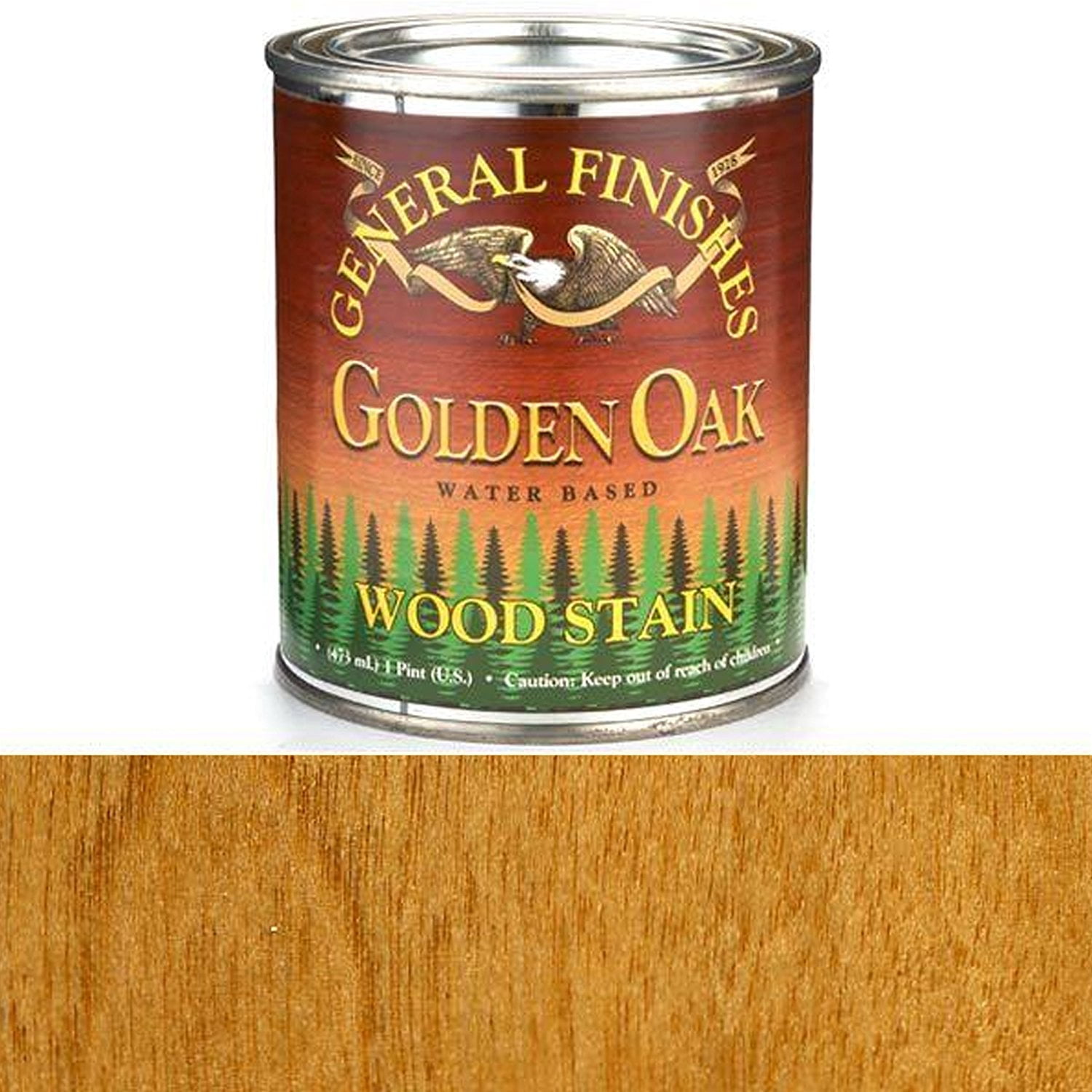 WGPT Water Base Wood Stain, 1 pint, Golden Oak, No harsh chemicals or