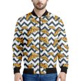 thumbnail image 3 of Chaqueta con cremallera y estampado de pizza con salchichas picantes italianas para hombre, sudadera informal de manga larga con estampado 3D de comida, abrigo de calle, chaquetas holgadas, 3 of 5