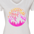 thumbnail image 4 of Inktastic Pigeon Forge, Tennessee- Mountains in Sunrise Colors Women's V-Neck T-Shirt, 4 of 5
