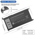 thumbnail image 3 of ✅For Dell Inspiron 14 5482 5485 3-Cell 42Wh 11.4V Battery VM732 YRDD6, 3 of 6