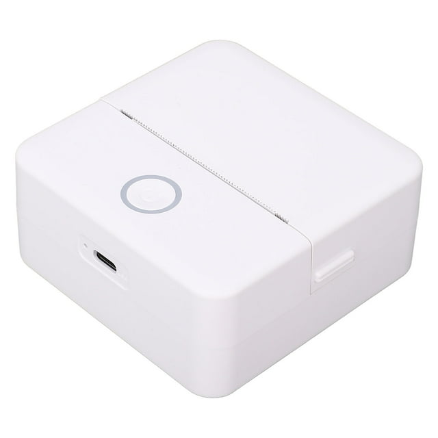 Imprimante de Poche Sans Encre, Interface de Chargement Type C Résolution 200 Dpi Imprimante Mobile Sans Fil Impression Noir et Blanc Portable avec 10 Rouleaux de Papier pour Listes de Choses à Faire