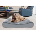 thumbnail image 4 of Furhaven Luxe Lounger Dog Beds for Small/Medium/Large Dogs & Cats - Orthopedic, Cooling Gel, Memory Foam, & More Ultra Plush Gray Jumbo Plus Memory Foam, 4 of 13