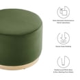 thumbnail image 3 of Modway Tilden Grand Pouf Rond de 23 Pouces en Velours de Performance Rembourré pour Mobilier de Patio, 3 of 9