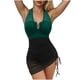 thumbnail image 1 of Vestido de Baño de Mujer Trajes de Baño de Malla Sheer Sarong Envuelve Traje de Baño con Almohadilla de Sujetador Extraíble para la Playa Y la Piscina, 1 of 9