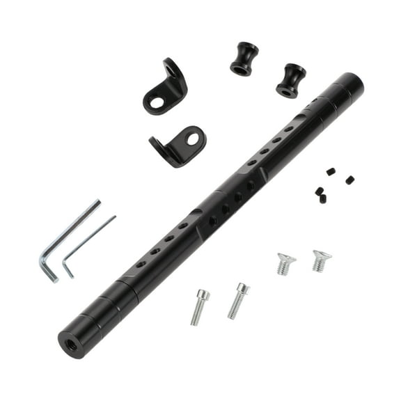 Unique Bargains Cross Bar for Motorcycle, Mirror mount 29cm/11.42" Motorcycle Handlebar with Wrench Black, 1set