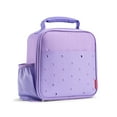 thumbnail image 4 of Fit & Fresh DIY Lunch Bag Reusable/Insulated Polyester Bag Purple with Shoe Charm Slots for Personalization, 4 of 9
