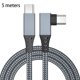 thumbnail image 1 of Cable de carga VR Type-c Date Line Reemplazo del cable de carga rápida para Oculus Quest 2, gris negro, 5 metros sidaley EL002628-06, 1 of 2