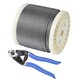 thumbnail image 1 of 500Ft 316 Stainless Steel Cable Kit 7x7 Strand Wire w/ Cutter for Railing Yescom Modern, 1 of 11